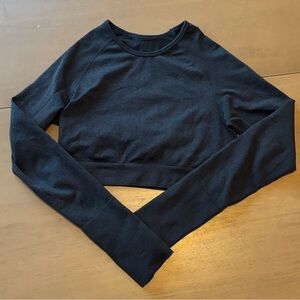Black Long Sleeve Workout Top